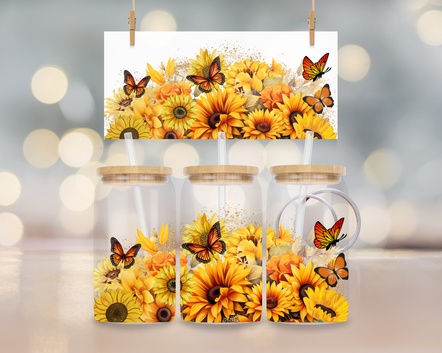 Sunflowers and Butterflies