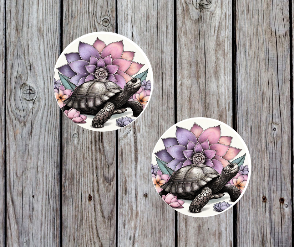 Lotus Turtle - Car Coasters