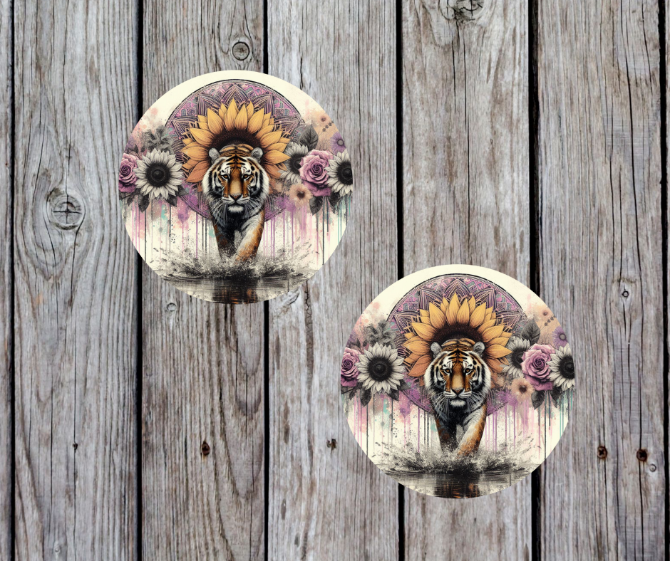 Boho Tiger- Car Coasters