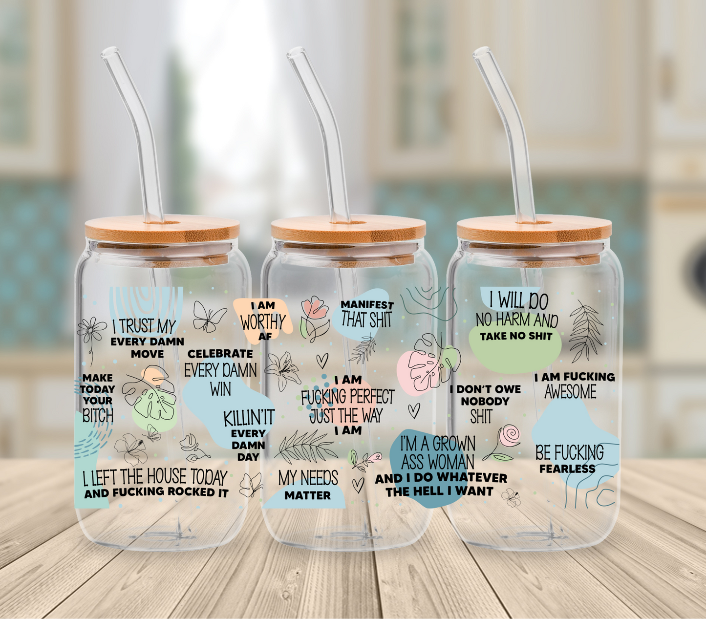 Manifest that Sh!t 16oz Glass Libby can