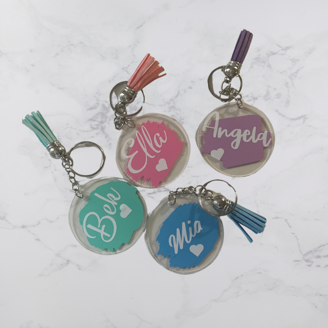 Personalised Keyrings Vinyl